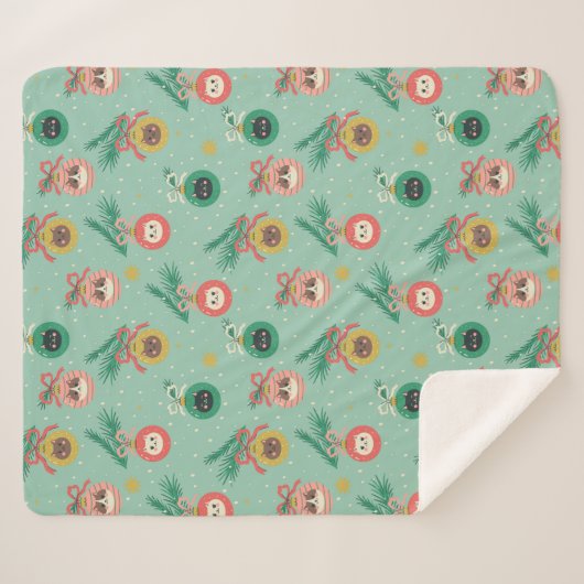 Katzenschmuck auf Baummuster Sherpadecke (Vorderseite (Horizontal))