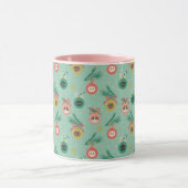 Katzenschmuck auf Baummuster Tasse (Zentrum)