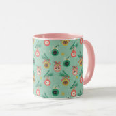 Katzenschmuck auf Baummuster Tasse (VorderseiteRechts)