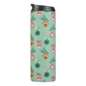 Katzenschmuck auf Baummuster Thermosbecher (Nach rechts gedreht)