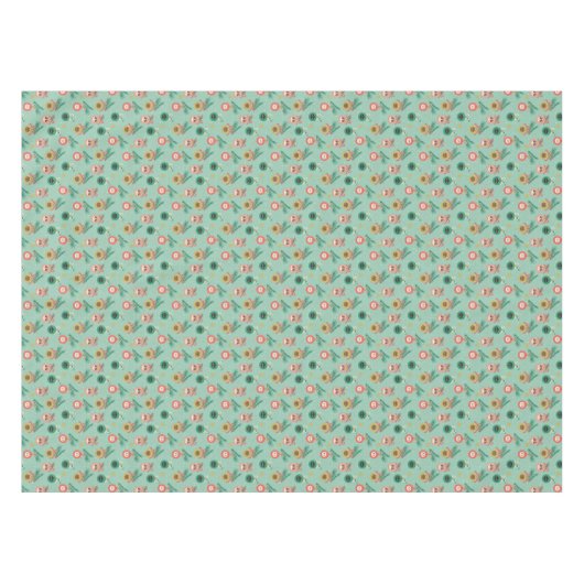 Katzenschmuck auf Baummuster Tischdecke (Vorderseite (Horizontal))