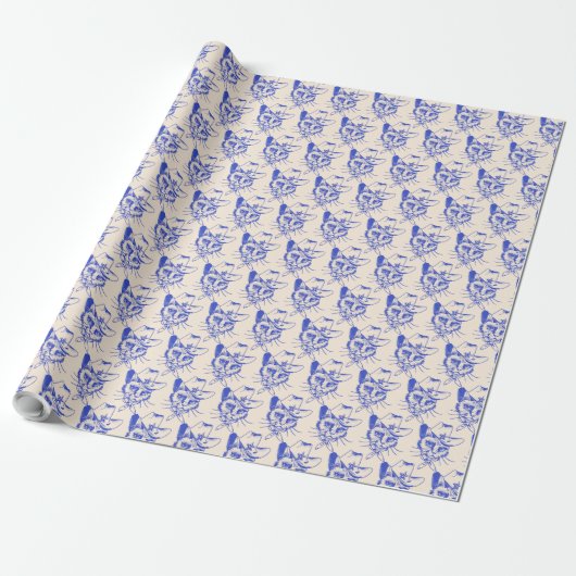 Katzenschnittmuster Geschenkpapier (Ungerollt)
