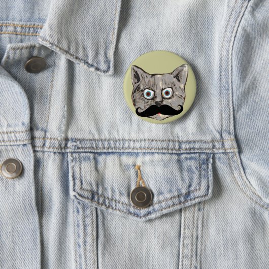 KatzenSchnurrbart Button (Beispiel)