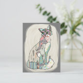 Katzenschönheit Postkarte (Stehend Vorderseite)
