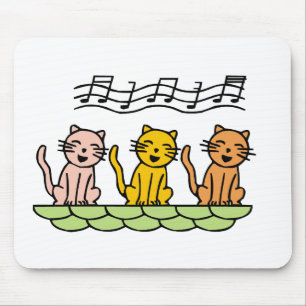 Katzenschreie und Geschenke singen Mousepad
