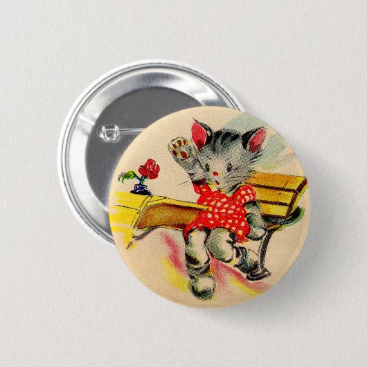 Katzenschüler Button (Vorne & Hinten)