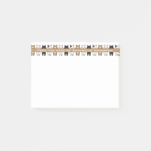 Katzenschwanz Post-it Klebezettel (Vorderseite)