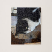 Katzenschwarz und Weiß Puzzle (Vertikal)