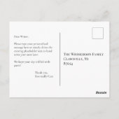 Katzenschwarz & Weiß Wir haben uns bewegt, Adresse Postkarte (Rückseite)