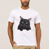 Katzenschwarzer T - Shirt (Vorderseite)