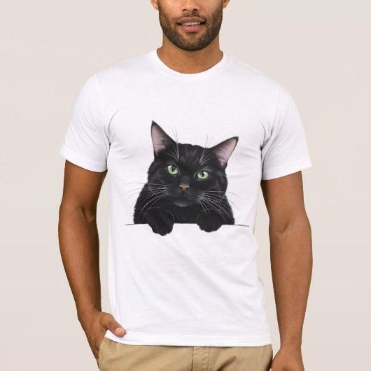 Katzenschwarzer T - Shirt (Vorderseite)