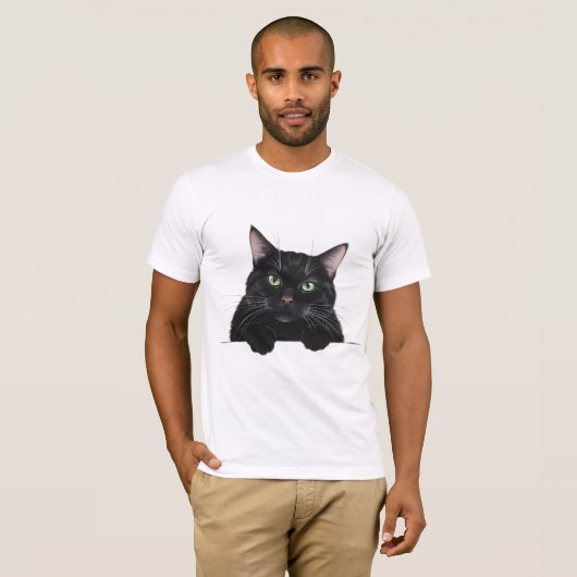 Katzenschwarzer T - Shirt (Vorne ganz)
