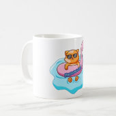 Katzenschwimmbad Sommervillen | Katzenliebhaber Kaffeetasse (Vorderseite Links)