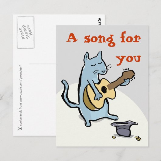 Katzenserenade - anpassbar postkarte (Vorne/Hinten)