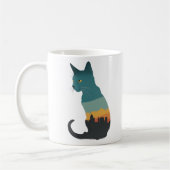 KatzenSilhouette verblasst Kaffeetasse (Links)