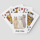 Katzensitzend Beobachten Spielkarten (Rückseite)