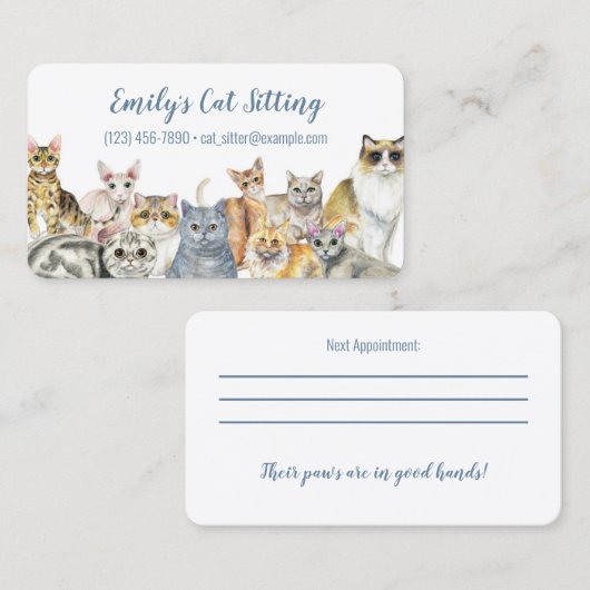 Katzensitzung Visitenkarte (Vorne/Hinten)
