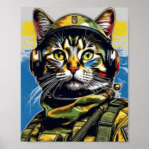 Katzensoldaten Armee Ukraine Poster
