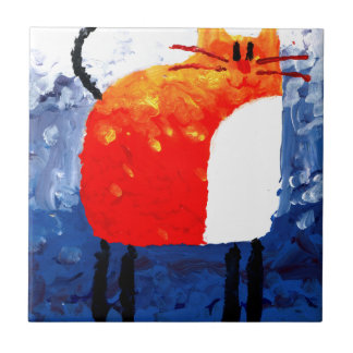 Katzenspaß, der die Malereikunst handgemacht Fliese