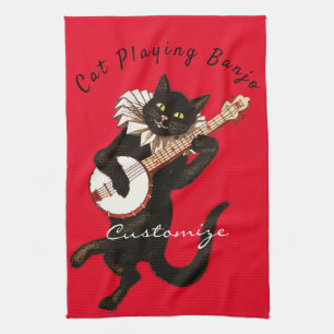 Katzenspiel Banjo Thunder_Cove Geschirrtuch