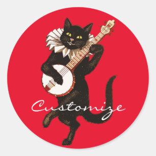 Katzenspiel Banjo Thunder_Cove Runder Aufkleber