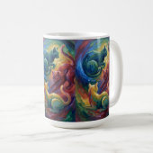 Katzenspiel - Ein Abstraktes Kaffeetasse (VorderseiteRechts)