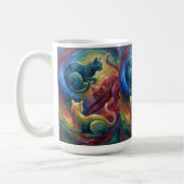 Katzenspiel - Ein Abstraktes Kaffeetasse (Links)