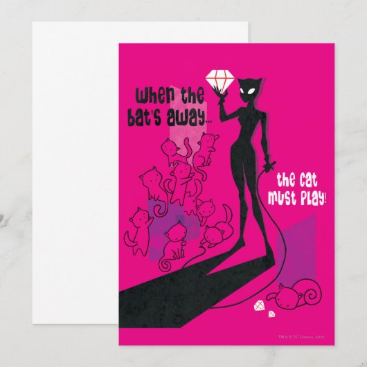 Katzenspiel Einladung (Vorne/Hinten)