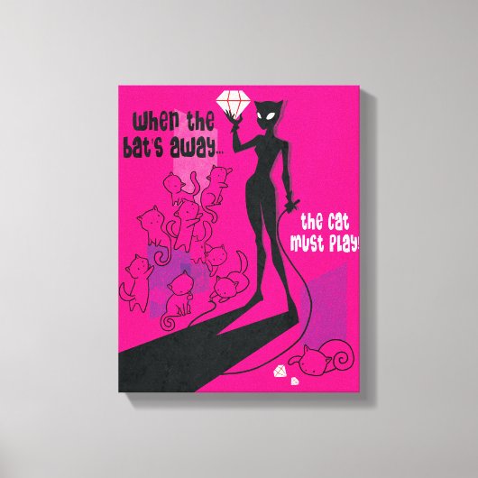 Katzenspiel Leinwanddruck (Vorderseite)