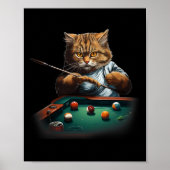 Katzenspielbecken Billard Coole Funny Cats Männer Poster (Vorne)