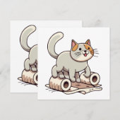 Katzenspielen mit Toilettenpapier (Vorne/Hinten)