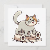 Katzenspielen mit Toilettenpapier (Rückseite)