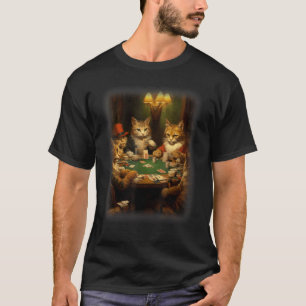Katzenspielende Pokerspieler Ein Freund in Not Ka T-Shirt