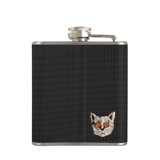 Katzenspiralaugen Flachmann (Rückseite)