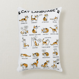 Katzensprache, lustiges Katzen Kitten, Liebe Katze Dekokissen