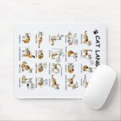 Katzensprache, lustiges Katzen Kitten, Liebe Katze Mousepad (Mit Mouse)