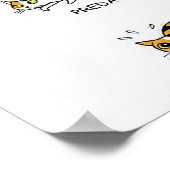 Katzensprache, lustiges Katzen Kitten, Liebe Katze Poster (Ecke)