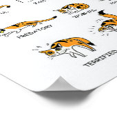 Katzensprache, lustiges Katzen Kitten, Liebe Katze Poster (Ecke)