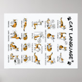 Katzensprache, lustiges Katzen Kitten, Liebe Katze Poster (Vorne)