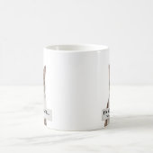 Katzenspruch mit Sarkasmus Minimal Art Kaffeetasse (Mittel)