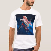 Katzensprung auf dem Fahrrad T-Shirt (Vorderseite)
