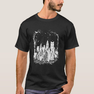 Katzenstadt Surreal Katzen Hochhaus Lustige Katzen T-Shirt