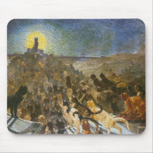 Katzenstadt von Künstler Théophile Steinlen Mousepad
