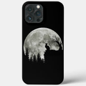 Katzenständer auf gebirgshängigem Halloween-Mond Case-Mate iPhone Hülle (Rückseite)