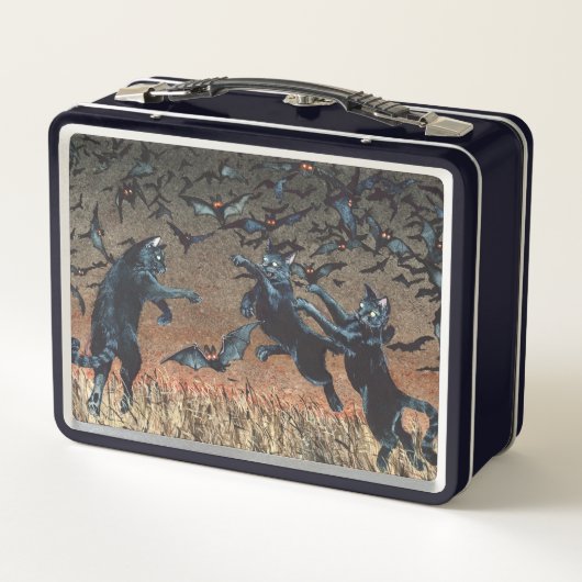 Katzenstapel Metall Brotdose (Rückseite)