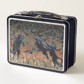 Katzenstapel Metall Brotdose (Vorderseite)