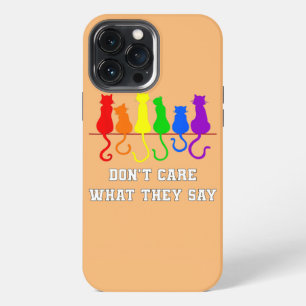 Katzenstapel Regenbogen Schwul Stolz Lustig LGBT T iPhone 13 Pro Max Hülle
