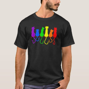 Katzenstapel Regenbogen Schwulenstolz Lgbt Tier H T-Shirt