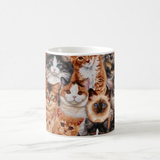 Katzenstoff-Tasse Kaffeetasse (Mittel)