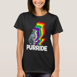 Katzenstolz Purride Katzen Regenbogenfarbe Katze K T-Shirt